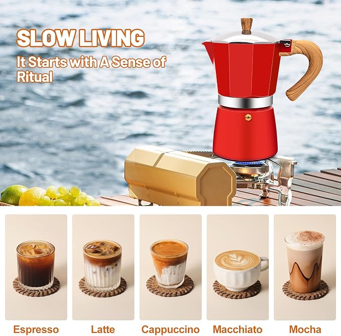 12 Cup Aluminum Espresso Stovetop Moka Pot Express Coffee Maker Percolator Italian Classic Mocha Coffee Machine for Italian and Cuban Cafe Brewing for Home & Camping 600ml 20oz - Image 7