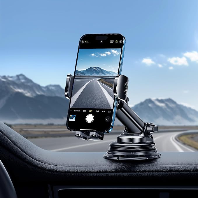 Qifutan Car Phone Holder Mount Phone Mount for Car Windshield Dashboard Air Vent Universal Hands Free Automobile Cell Phone Holder Fit for iPhone Smartphone Camera Mounts - Image 8