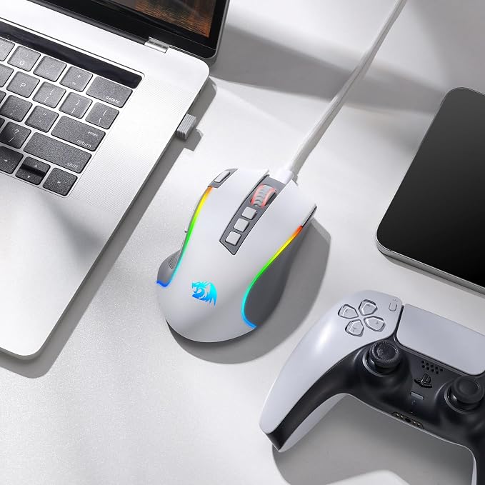 Redragon M612 Wireless RGB Optical Gaming Mouse 8000 DPI Remapping Keys | Cable-Free 0 Delay, Redefine Keybinding Macro, Vibing Backlight, Ergonomic Grip Body Comfort - Image 8