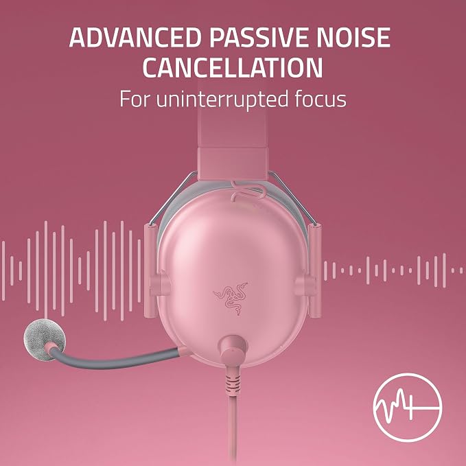 Razer BlackShark V2 X Wired Xbox Gaming Headset, Pink | 50mm Drivers, Cardioid Mic, Lightweight, Comfortable Noise Isolating Earcups, For Xbox Series X, Series S, PS5, PC, Switch - Image 4