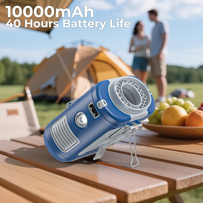 AMACOOL Portable Waist Fan Clip On, Gifts for Men Dad Husband, 10000mAh Rechargeable Wearable Shirt Fan, Powerful Belt Fans, Birthday Gifts for Women Jobsite Travel Camping Essentials 2026 - Image 3