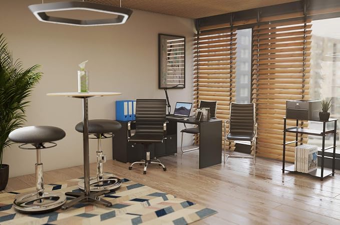 Furinno Home Computer Desk, Espresso/Black - Image 2