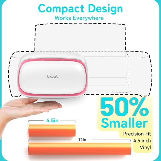 Likcut Vinyl Cutter Machine, AI Image Generation Cutting Machine Glee S501 for DIY Joy, Portable Smart Cutting Tool for Crafter, Sticker Decal Maker for Custom Stickers, Crafts for Adults - Image 8