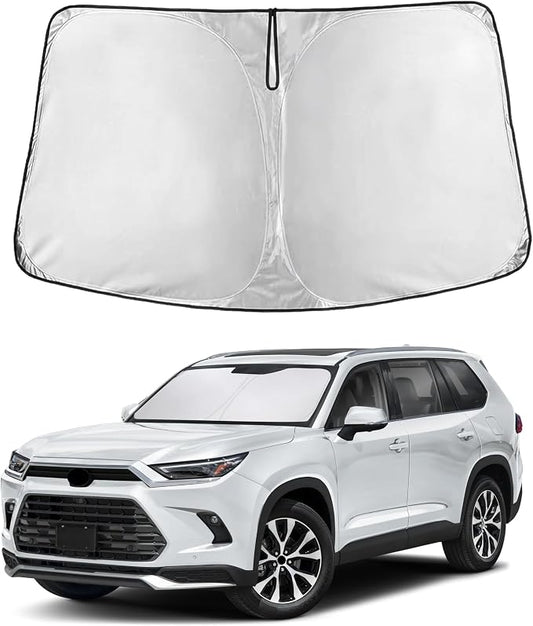 EcoNour Windshield Sunshade Compatible for Lexus TX/Toyota Grand Highlander 2024 2025 2026 XLE, MAX, Limited, Platinum, Sun Visor for Front Window Sun Shade Cover, Blocker&Protector, Car Accessories by EcoNour