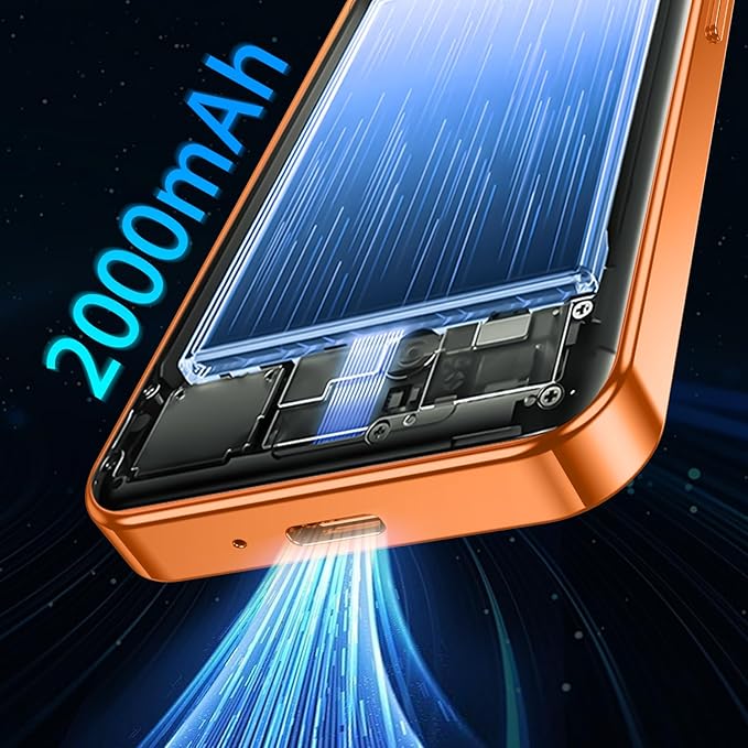 4.5'' Mini Phone 64GB Unlocked 4G Mobile Smartphone with 2000mAh Battery Compact Backup Mini Phone for Kids & Students Dual SIM Face ID Orange | 4.5'' HD Screen - Image 6