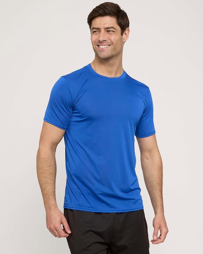 5 Pack Men's Dry Fit Short Sleeve T-Shirt Gym Workout Athletic Running Tee | Cooling, Moisture-Wicking, Crew Neck, Quick-Dry, Breathable, Active, Exercise, Fitness, Basketball, Cycling, Hiking, Tennis - Image 2