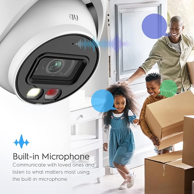 Amcrest 5MP AI Turret IP PoE Camera w/ 49ft Nightvision, Security IP Camera Outdoor, Built-in Microphone, Human & Vehicle Detection, Active Deterrent, 129° FOV, 5MP@20fps IP5M-T1277EW-AI - Image 6