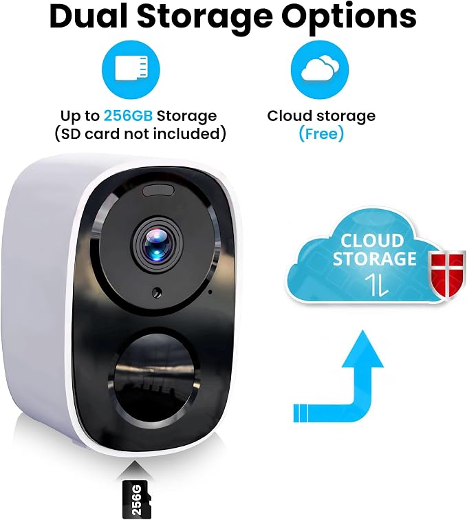 2026 Upgraded 2K Security Cameras Wireless Outdoor (2 Pack), Free Cloud Storage, Long Battery Life, AI Motion Detection, Spotlight & Siren, Waterproof, WiFi Surveillance Outdoor Camera with 2-Way Talk - Image 3