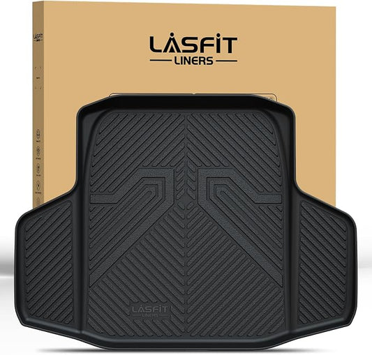 LASFIT Trunk Mat for Honda Accord Seden 2026 2025 2024 2023 2022 2021 2020 2019 2018 (Gasoline & Hybrid), All Weather TPE Custom Fit Accord Trunk Liner Trunk Tray Cargo Liner Accessories, Black by LASFIT