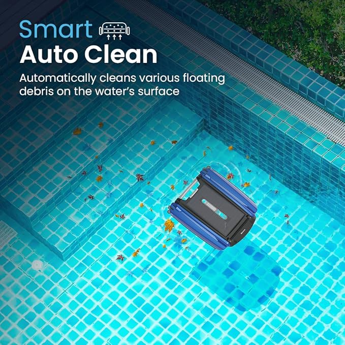 Betta SE Solar Powered Automatic Robotic Pool Surface Skimmer Cleaner with 24/7 Continuous Cleaning Battery Power and Re-Engineered Twin Salt Chlorine Tolerant Motors (Blue) - Image 4