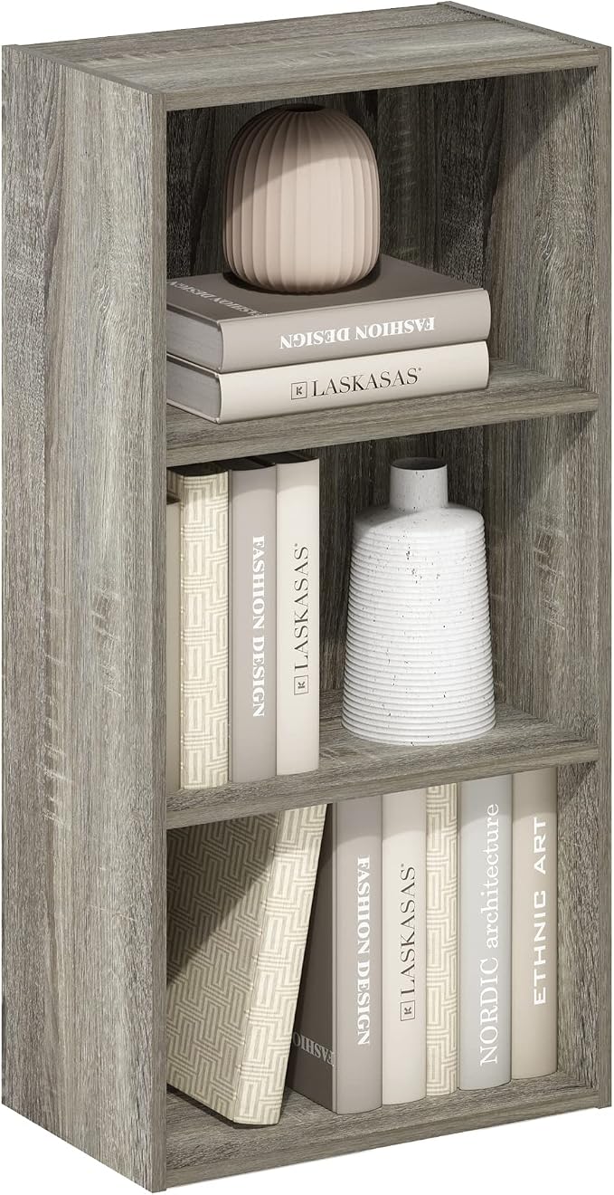 Furinno Luder 3-Tier Open Shelf Bookcase, French Oak by Furinno-FitsYourSpaceFitsYourBudget