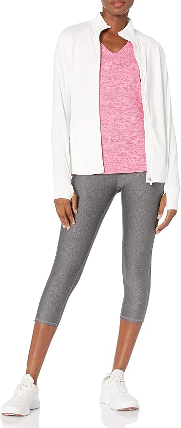 Amazon Essentials Women's Active Quick Dry Tech Stretch Short-Sleeve V-Neck T-Shirt (Available in Plus Size), Pack of 2 - Image 5