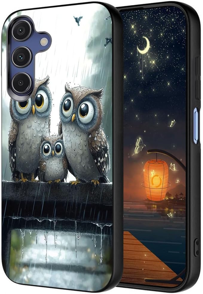 Designed for Galaxy A17 5G Phone Case,Slim Silicone Shockproof Protective Case for Galaxy A17 5G 6.7 inch,Cute Owl by Unknown