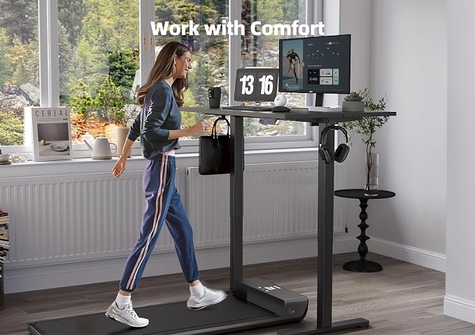 YDN 55 x 24 Inch Black Electric Standing Desk | Adjustable Height, Sit Stand, Cable Management, Ergonomic, Home Office - Image 8