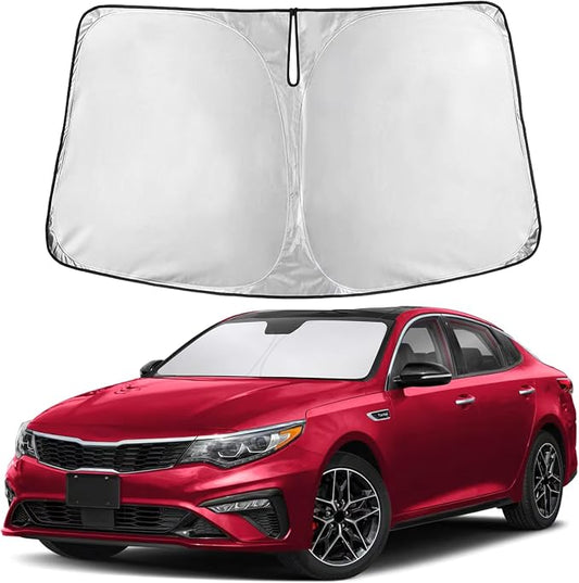 EcoNour Windshield Sunshade Compatible for Kia Optima 2016-2018 2019 2020, Sun Visor for Front Windshield & Window Sun Shade Cover, UV Heat Blocker & Protector, Car Accessories by EcoNour