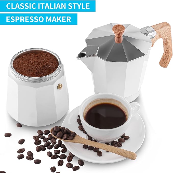 wedrink Stovetop Espresso Maker Aluminum Moka Pot 9 Espresso Cup-15.2OZ Cuban Coffee Maker Stove top Coffee Maker Moka Italian Espresso - Image 3