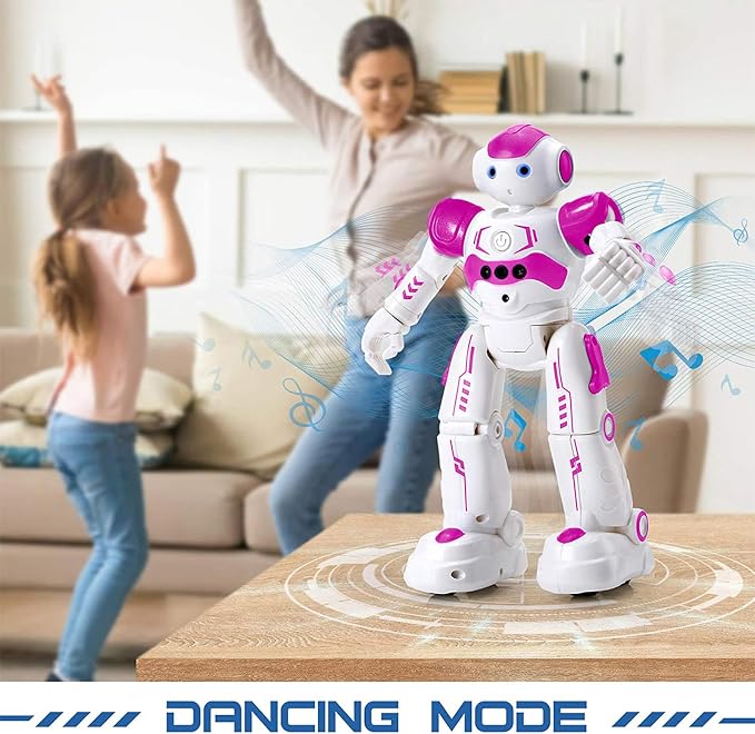 KingsDragon RC Robot Toys for Kids, Gesture & Sensing Programmable Remote Control Smart Robot for Age 3 4 5 6 7 8 Year Old Boys Girls Birthday Gift Present，Rose - Image 5