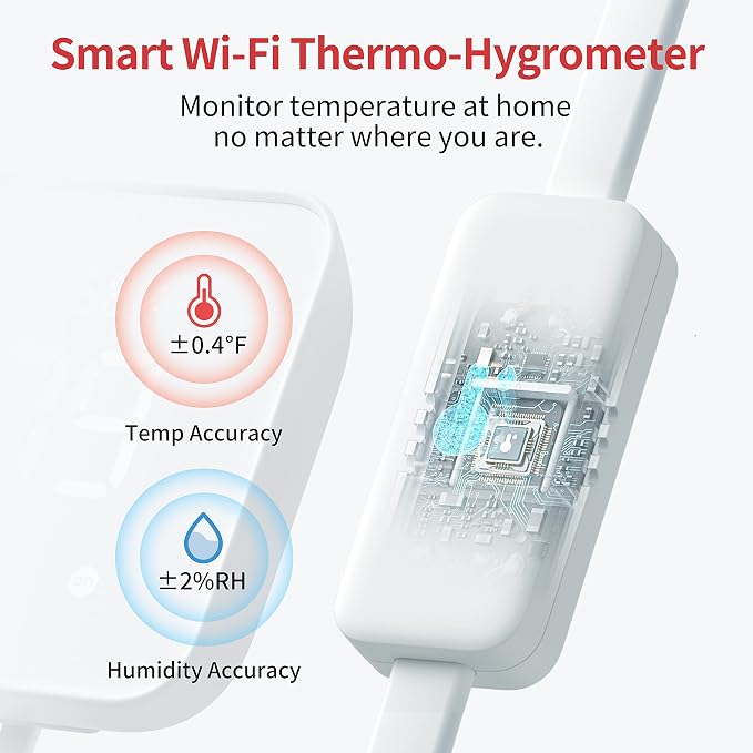 SwitchBot Hub 2 (2nd Gen), Work as a WiFi Thermometer Hygrometer, IR Remote Control, Smart Remote and Light Sensor, Link SwitchBot to Wi-Fi (Support 2.4GHz), Alexa, Google Home, Apple Home Compatible - Image 3