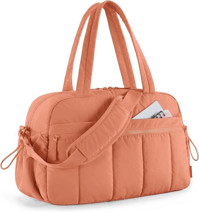 BAGSMART Duffle Bag for Travel, Gym Bag for Women, Weekender Carry on Bag | PVC Wet Pocket, Airline Approved Personal Carry-on Size, Fits Under-seat, One Bag for Gym, Travel, Hospital, Overnight by BAGSMART