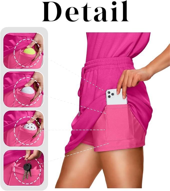NIASHOT Two Piece Skirt Sets for Women Summer Vacation Travel Outfits Tennis Golf Skorts Versatile Lounge Sets - Image 4