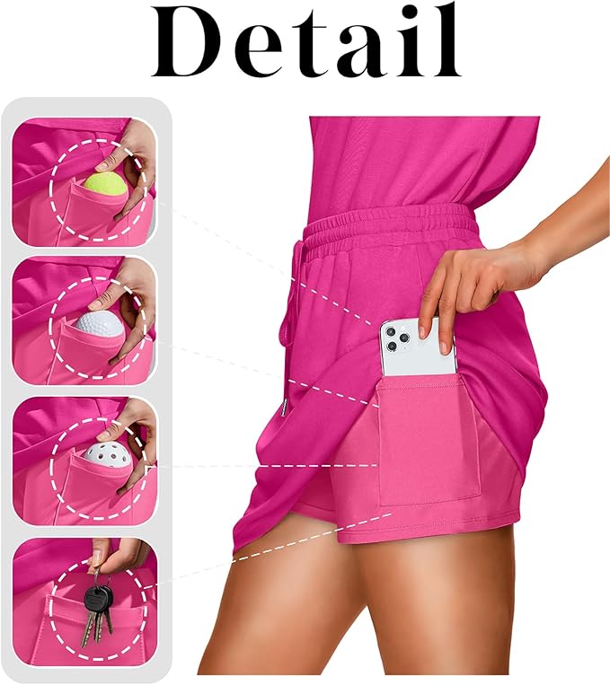NIASHOT Two Piece Skirt Sets for Women Summer Vacation Travel Outfits Tennis Golf Skorts Versatile Lounge Sets - Image 4