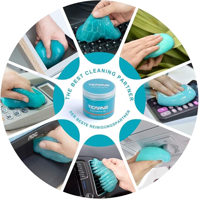 TICARVE Cleaning Gel for Car Detail Tools Car Cleaning Automotive Dust Air Vent Interior Detail Putty Universal Dust Cleaner for Auto Laptop Car Slime Cleaner - Image 5