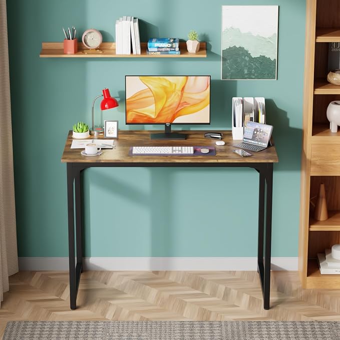 PayLessHere 32/39/47 inch Computer Desk Study Writing Table, Adjustable feet, Modern Furniture for Home Office (1, Vintage, 39 inch) - Image 7