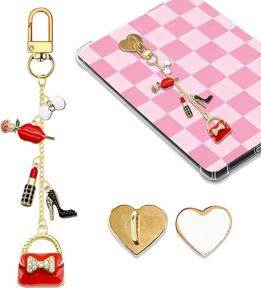 Charm Chains for Kindle,Cute E-reader Phone Charm Bracelets Accessories Compatible for Kindle E-Reader Phone iPad AirPod,Gifts for Reader Booklovers by Unknown