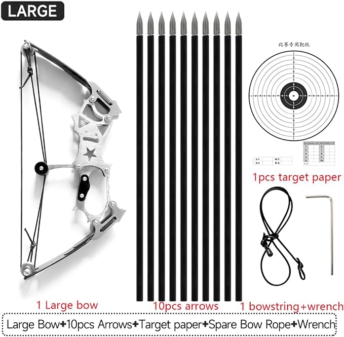 Archery Bow Set Left and Right Hand Compound Bow Hunting Bow Metal Material Catapult RH/LH for Practice Archery - Image 3