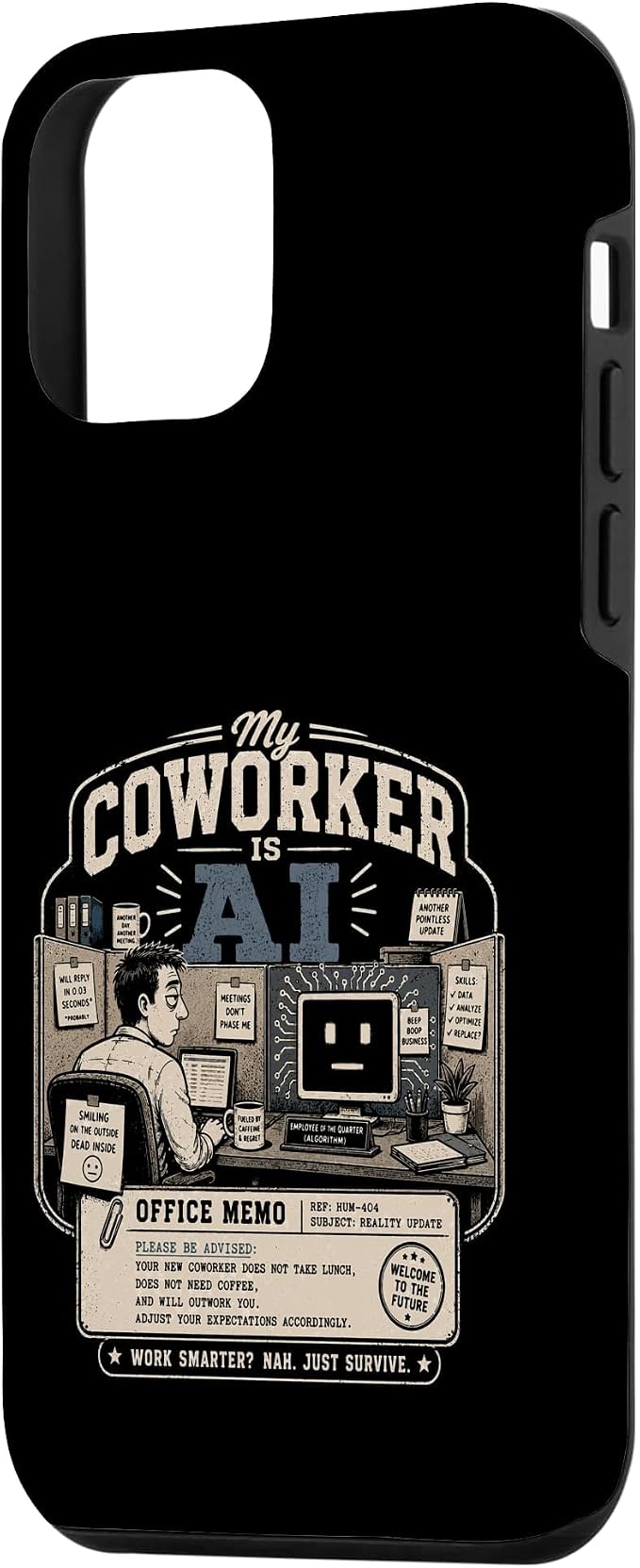 My Coworker is AI Office Humor Funny Workplace Replacement Case for iPhone 12 mini - Image 2