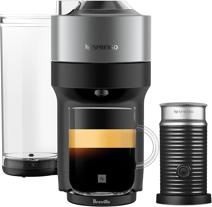 Nespresso Vertuo Pop+ Deluxe Coffee and Espresso Maker by Breville with Milk Frother, Titan by Unknown
