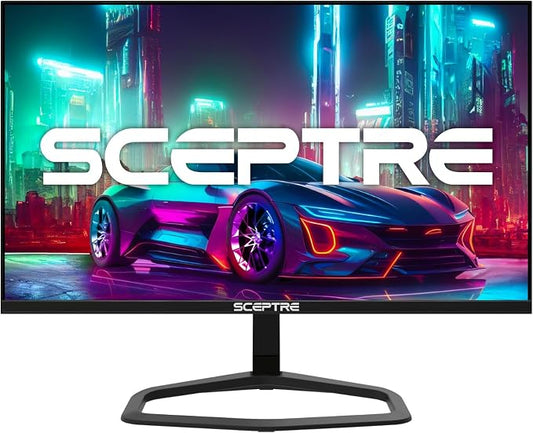 Sceptre New 24.5-inch Gaming Monitor 240+Hz 1ms DisplayPort x2 HDMI x2 100% sRGB AMD FreeSync Premium Build-in Speakers, Machine Black 2025 (E255B-FWD240 Series) | 25 FHD Va, 100% Srgb, Amd Freesync Premium, 2x Dp1.4, 2x Hdmi2.0, 2x2w Speakers by SceptreInc
