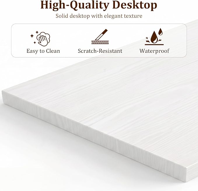 Alpen L Shaped Gaming Desk, Small Computer Desk, 50 Inch Wide Corner Desk, Work from Home Desk, Study Table for Bedrooms, PC Writing Table with Storage and Reversible Shelf, White - Image 8