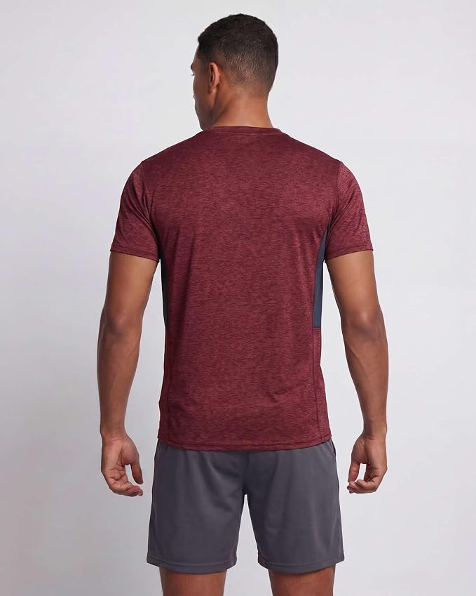 5 Pack Men's Dry Fit Short Sleeve T-Shirt Gym Workout Athletic Running Tee | Cooling, Moisture-Wicking, Crew Neck, Quick-Dry, Breathable, Active, Exercise, Fitness, Basketball, Cycling, Hiking, Tennis - Image 6
