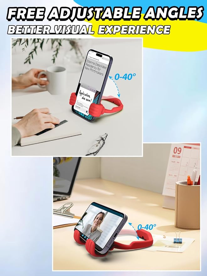 Gifts for Teens Girls Women Mom Wife Cell Phone Holder: Adjustable Thumbs Up Phone Stand Gift for Kids Adults Women Teenage Men Boy Grandma Funny Gadgets Trend Stuff Ideas Stocking Stuffer Gift - Image 4