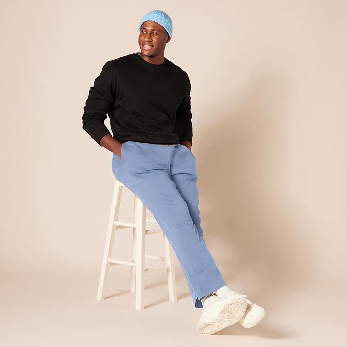 Amazon Essentials Men's Relaxed Straight Leg Fleece Open Bottom Sweatpant (Available in Big & Tall) - Image 9
