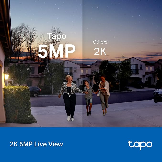 Tapo 2K Wired Smart Video Doorbell - 180 Ultra-Wide Field of View, Person/Vehicle/Package Detection, 2-Way Audio, Color Night Vision, Subscription-Free Local Storage or Optional Cloud, D130 - Image 5