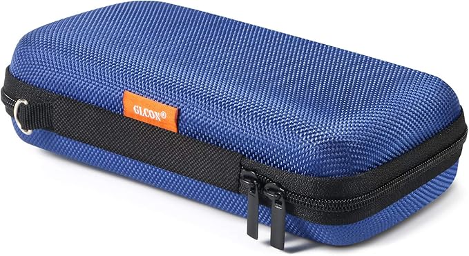 Portable Protection Hard EVA Case for External Battery, Cell Phone, GPS, Hard Drive, USB/Charging Cable, Small Carrying Bag Mesh Inner Pocket, Zipper Enclosure, Universal Travel Pouch Bag by GLCON
