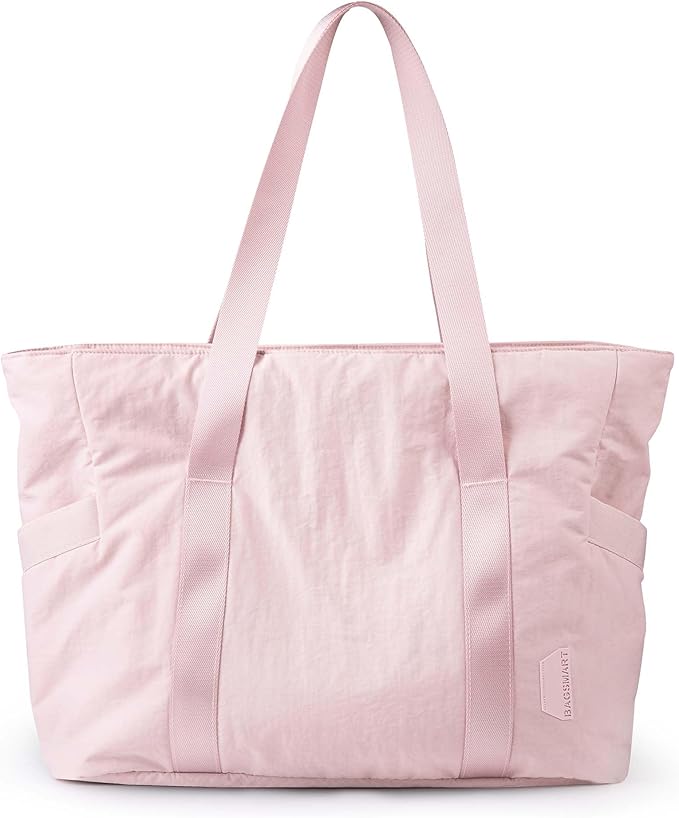BAGSMART Tote Bag for Women, Tote Bag with Zipper Work Tote with Compartments Nurse Shoulder Hanbag for Travel, Gym by BAGSMART