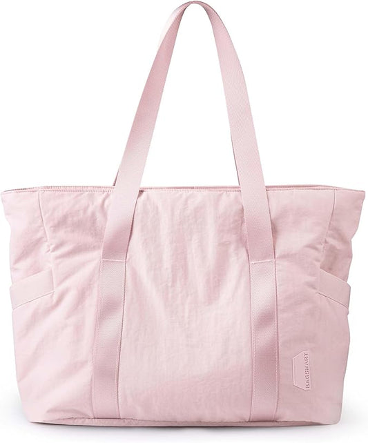 BAGSMART Tote Bag for Women, Tote Bag with Zipper Work Tote with Compartments Nurse Shoulder Hanbag for Travel, Gym by BAGSMART