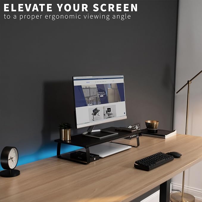 VIVO Monitor and Laptop Stand, 24 inch Desktop Riser, Black, STAND-V000D - Image 7