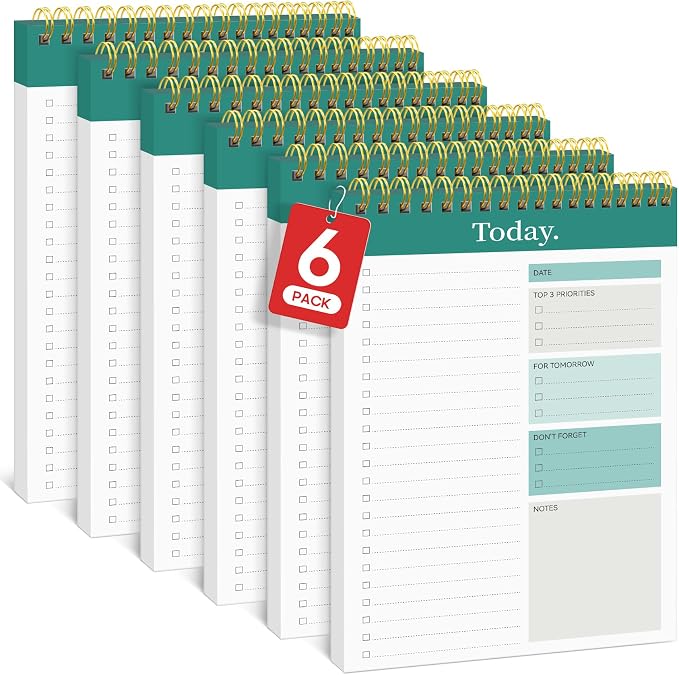 Taja To Do List Notepad, Undated Daily Planner for Work and Goal Setting | Greenery Sway, 52 Sheets, 9.8" x 6.5" , for Office, Home and school, Daily Task Planning, Notes and Everyday Organization by Taja