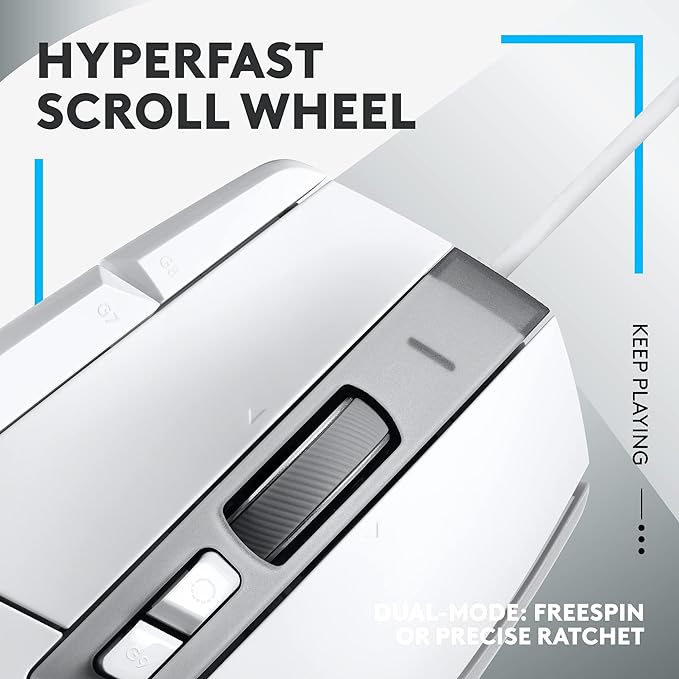 Logitech G502 X Wired Gaming Mouse - White | Optical Switches, 13 Buttons, Infinite Scroll, PC/MacOS Compatible - Image 3