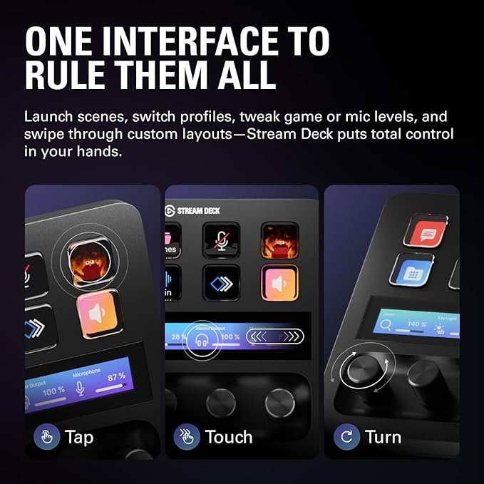 Elgato Stream Deck +, Audio Mixer and Studio Controller | LCD keys, dials and touch strip, Multi actions and smart profiles, Unlocks Wave Link mixing, Works with Mac and PC - Image 4