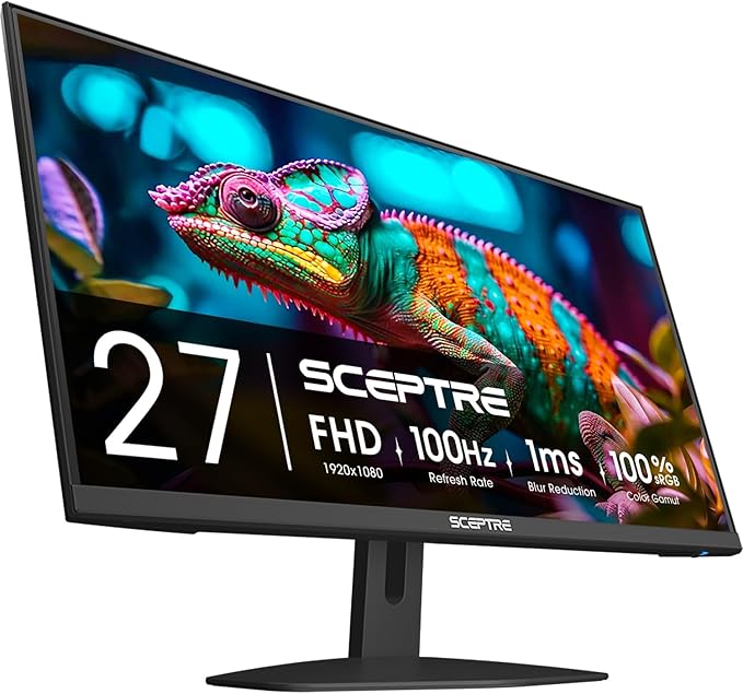 Sceptre 27-inch Prime Gaming Monitor 100Hz 1ms DisplayPort HDMI x2 100% sRGB AMD FreeSync Build-in Speakers, Eye Care Frameless Machine Black 2025 (E275W-FW100T Series) | 1ms Blur Reduction/5ms G-to-G, 100% Srgb, Amd Freesync, Dp1.2 Plus 2×hdmi2.0, 2×2... - Image 6