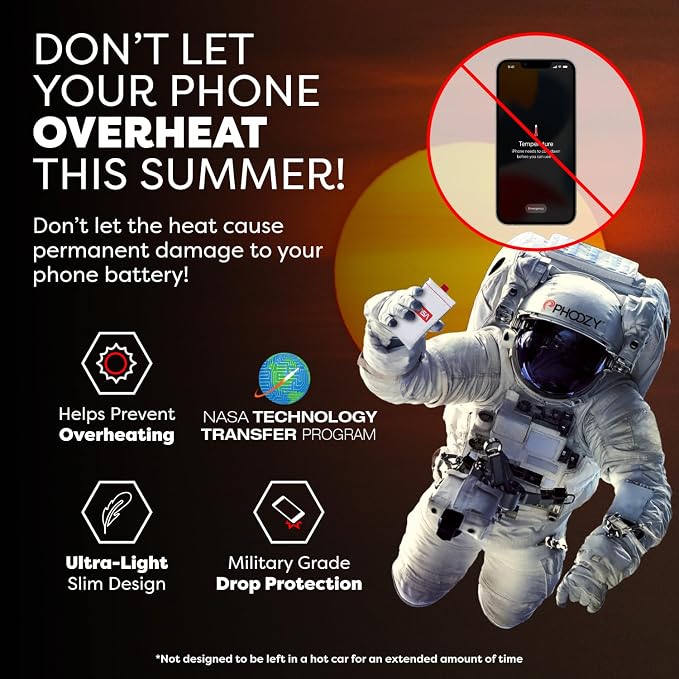 PHOOZY Apollo Thermal Phone Case | Insulated Phone Pouch Extends Battery Life 3X | Heat Resistant Drop Protection | Military Grade Water Resistant | Large | Space - Image 4