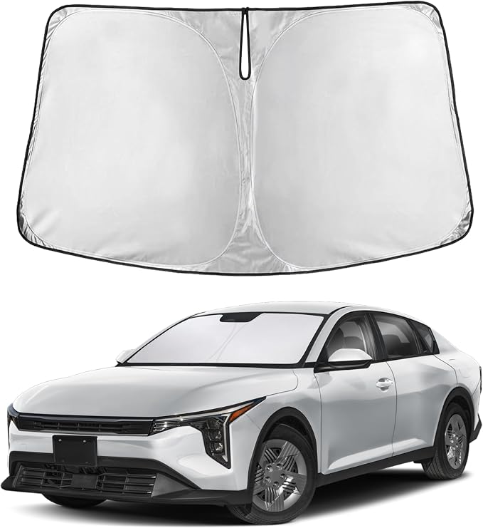 EcoNour Windshield Sunshade Compatible for Kia K4 2025 2026, Sun Visor for Front Windshield & Window Sun Shade Cover, UV Heat Blocker & Protector, Car Accessories by EcoNour