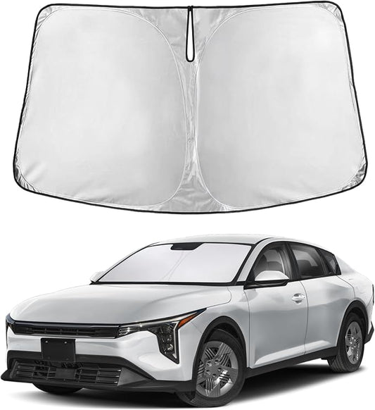 EcoNour Windshield Sunshade Compatible for Kia K4 2025 2026, Sun Visor for Front Windshield & Window Sun Shade Cover, UV Heat Blocker & Protector, Car Accessories by EcoNour