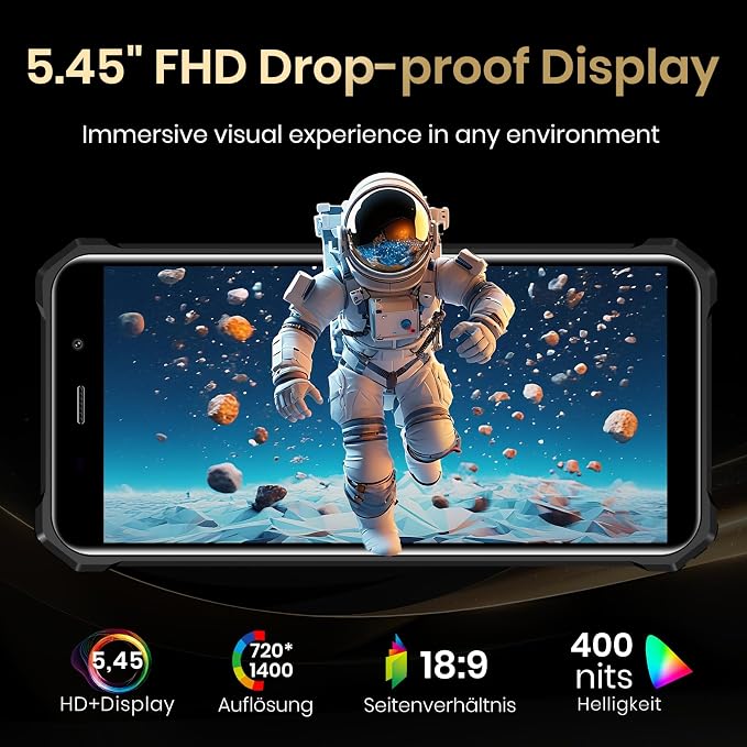 FOSSIBOT F101P Rugged Phone Unlocked 5.45"(2026), 10600mAh Unlocked Phone 123dB Loud Volume Phone, 7GB+64GB/1TB, 24MP Camera Waterproof Smartphone 4G Dual SIM/OTG/2Ghz Octa-core/IP68/IP69K - Image 5
