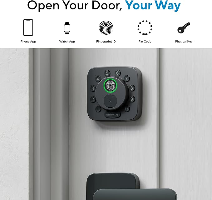ULTRALOQ Bolt SE Smart Lock, Built-in Wi-Fi, Matter Over Thread, Works with Apple Home, Alexa, Google, 7-in-1 Keyless Entry Deadbolt with Fingerprint ID, App, Keypad, Remote Control, 18 Months Battery - Image 2